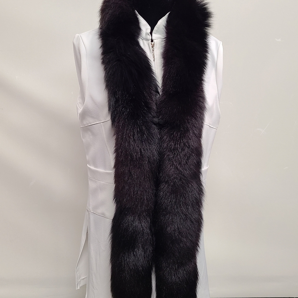 6.25 ft Black Fur Shall/Scarf
